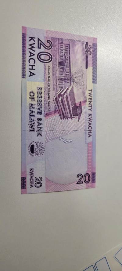 2025第十七期 纸币均有灯光 马拉维20克瓦查2012年版 全新UNC