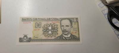 2025第十七期 纸币均有灯光 全新UNC 古巴1比索纸币 2011年版 