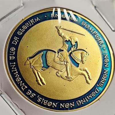 泉币菌-第42场-各国散币 - 马剑圣殿骑士 纪念章 直径约40mm 