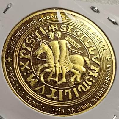 泉币菌-第42场-各国散币 - 马剑圣殿骑士 纪念章 直径约40mm 
