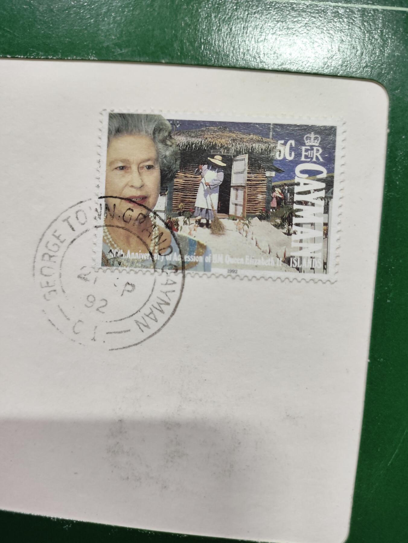 富兰克林邮币卡封 富兰克林邮币封，开曼群岛4枚套币1987-1990年英国女王硬币