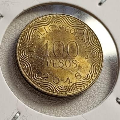 泉币菌-第42场-各国散币 - 哥伦比亚新版 100比索