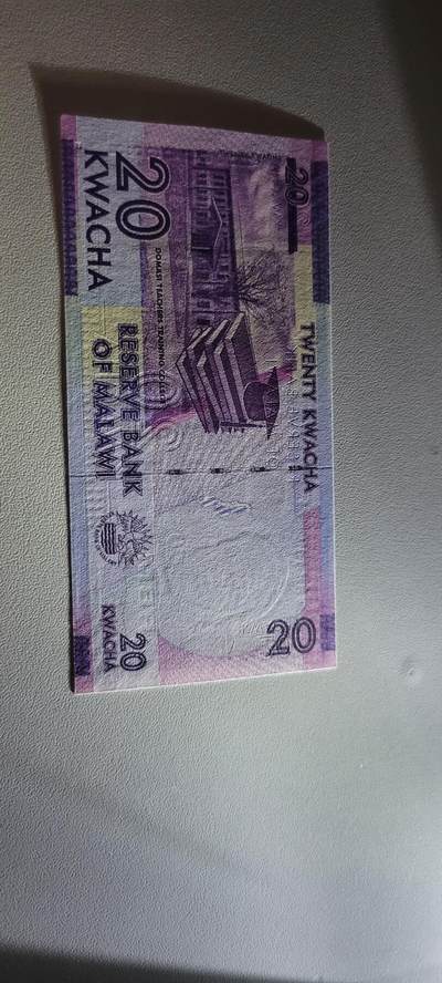 2025第十七期 纸币均有灯光 马拉维20克瓦查2012年版 全新UNC