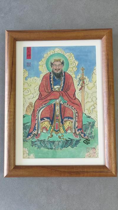 天玑星卡拍第九十九期《6.26 周四截拍》持续收拍收评中 满赠卡需备注 - 【手绘画】张先军绘 祖天师 A4尺寸 已装裱 本链接单独到付发出