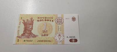 2025第十七期 纸币均有灯光 - 摩尔多瓦1列伊 2013版UNC