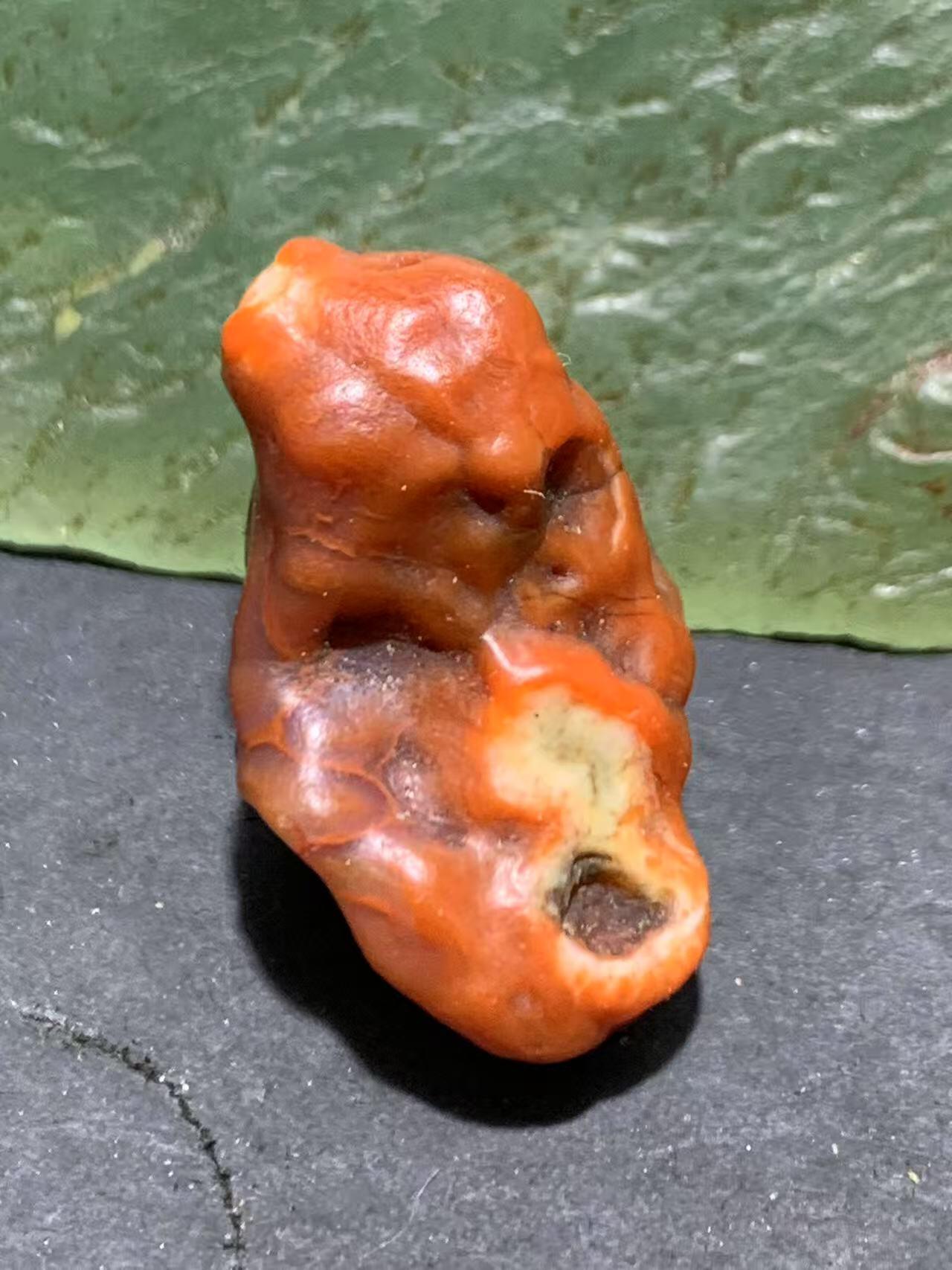 放福利！天然阿拉善三色筋脉玛瑙珠 单颗原石散珠 文玩配饰精品