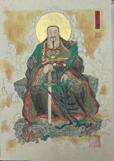 天玑星卡拍第一百期《6.30 周一截拍》持续收拍收评中 满赠卡需备注 - 【手绘画】张先军绘 真武大帝 A4尺寸 已装裱 本链接单独到付发出