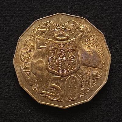 【全场包邮】纯粹捡漏拍441场 - 澳大利亚1976年50分袋鼠 大尺寸 UNC品相淡金色完美包浆