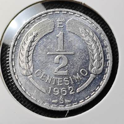 KK钱币收藏小铺 套币 好品/批量散币专场 周末发货 -  1962智利1/2比索飞鹰 好品！少见面值