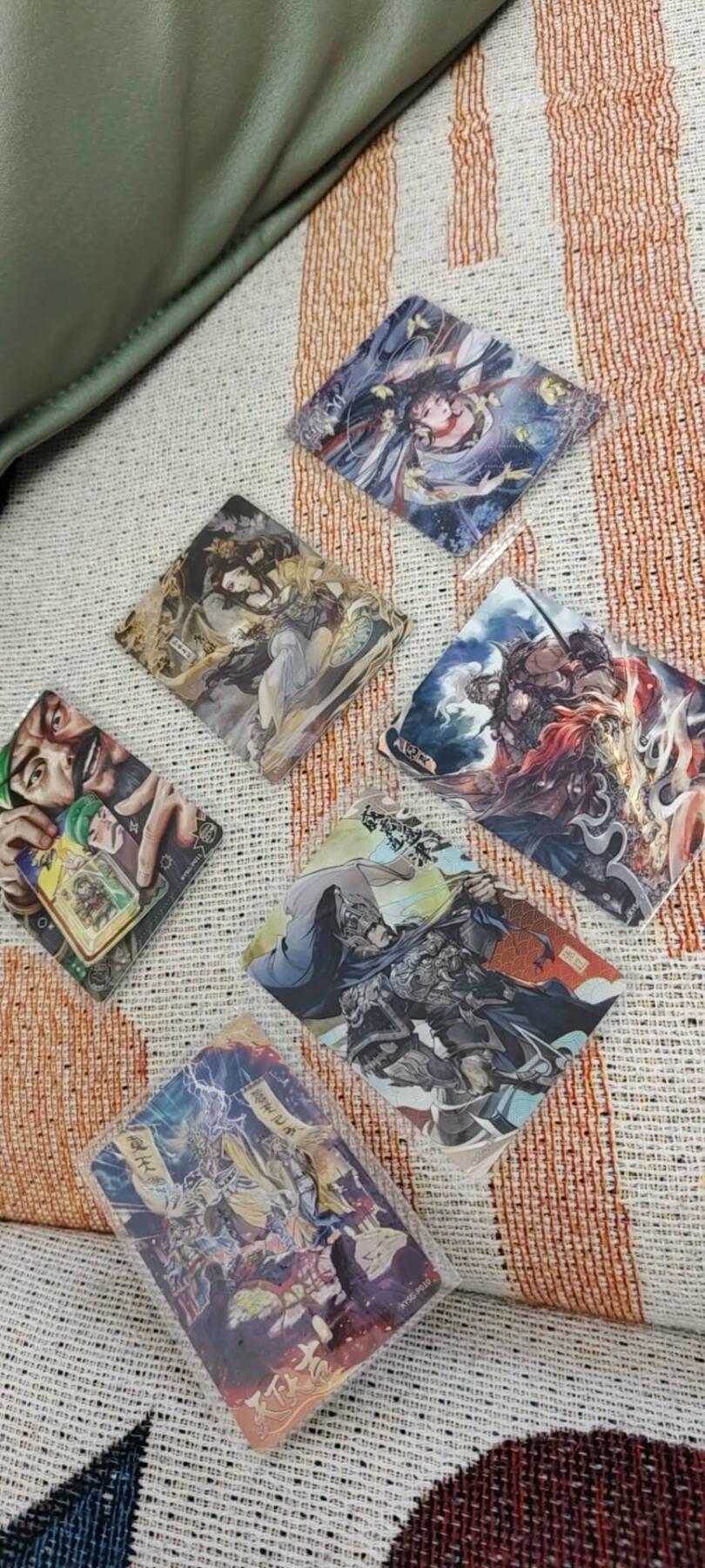 秋原瞳的小店第十六期（火辣辣的夏天，卡游最火哪吒和昆仑万象最火项目激情碰撞） 卡游三国6张活动卡其中5张原膜