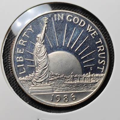 KK钱币收藏小铺 套币 好品/批量散币专场 周末发货 -  1986美国50分精制纪念币