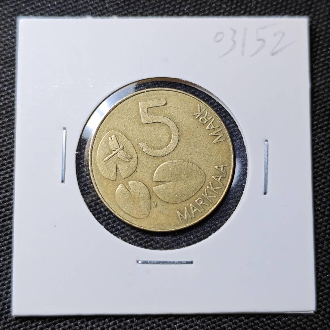 KK钱币收藏小铺 第303期 2月预留时间 周末发货  1994芬兰5马克