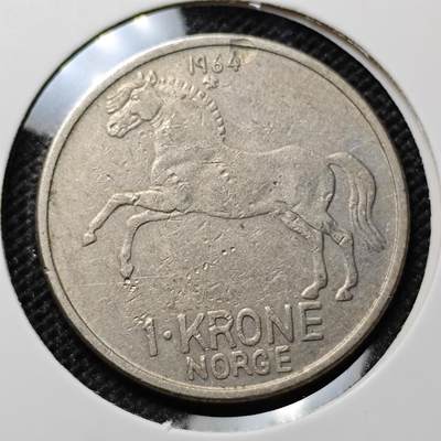 KK钱币收藏小铺 第303期 2月预留时间 周末发货 -  1964挪威1克朗