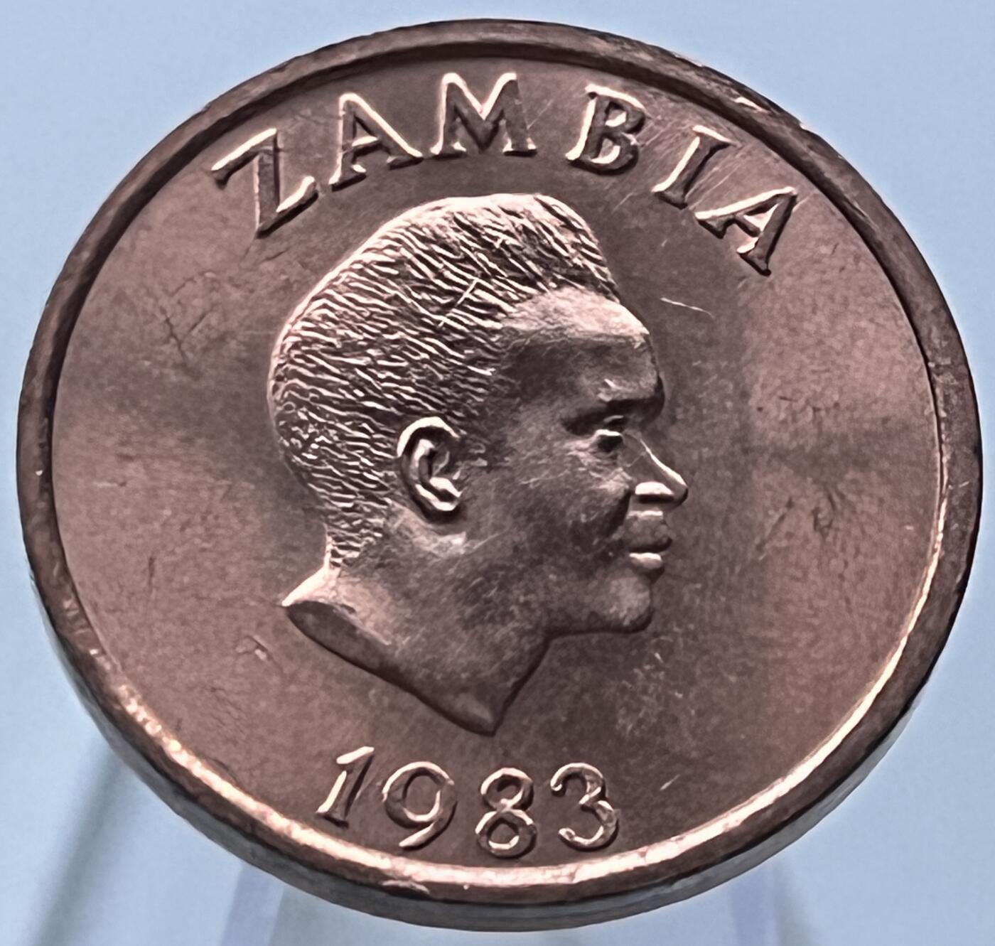 神仙姐姐-中外币专场8 1983年赞比亚2恩韦