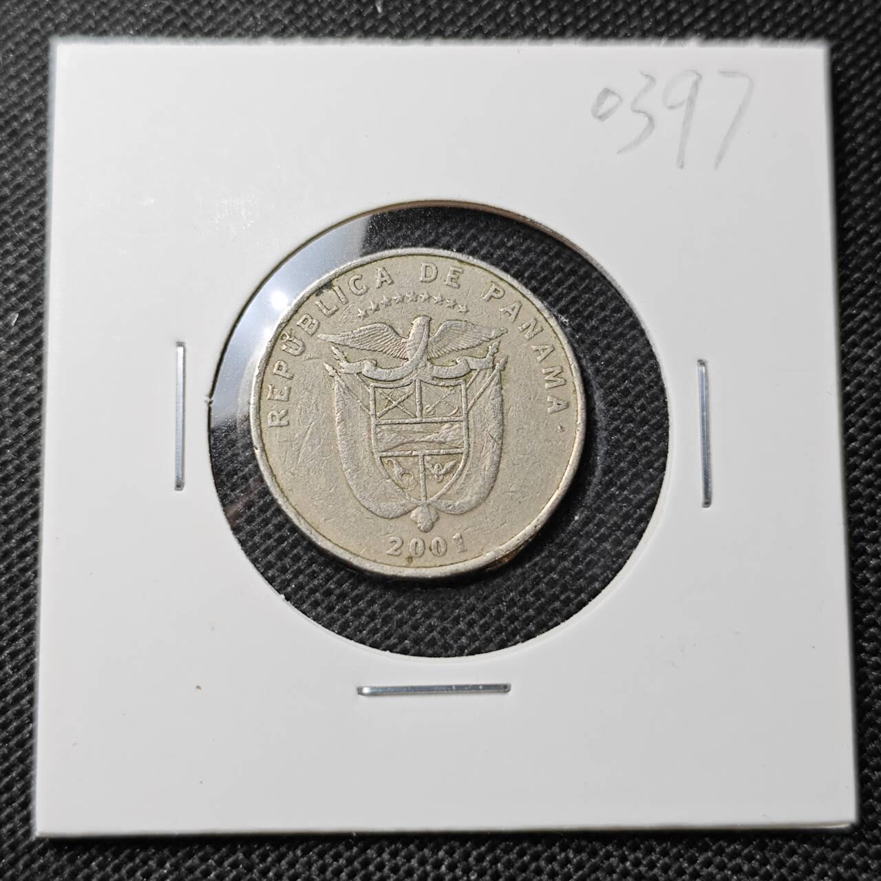 KK钱币收藏小铺 第303期 2月预留时间 周末发货 2001巴拿马5分 