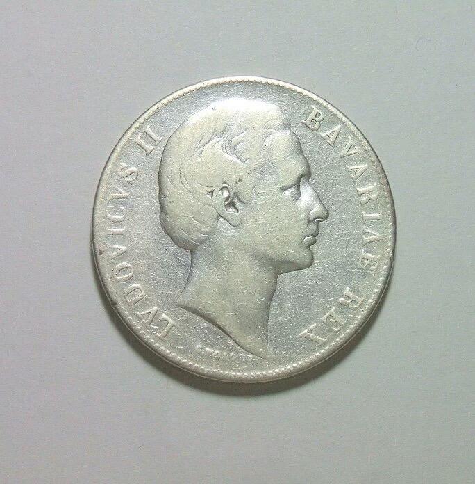 【银】德国巴伐利亚1869年 圣母抱婴1泰勒银币 好品