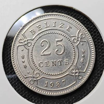 KK钱币收藏小铺 第303期 2月预留时间 周末发货 -  1985英属洪都拉斯25分