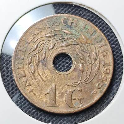 KK钱币收藏小铺 第303期 2月预留时间 周末发货 -  1945荷属东印度1分