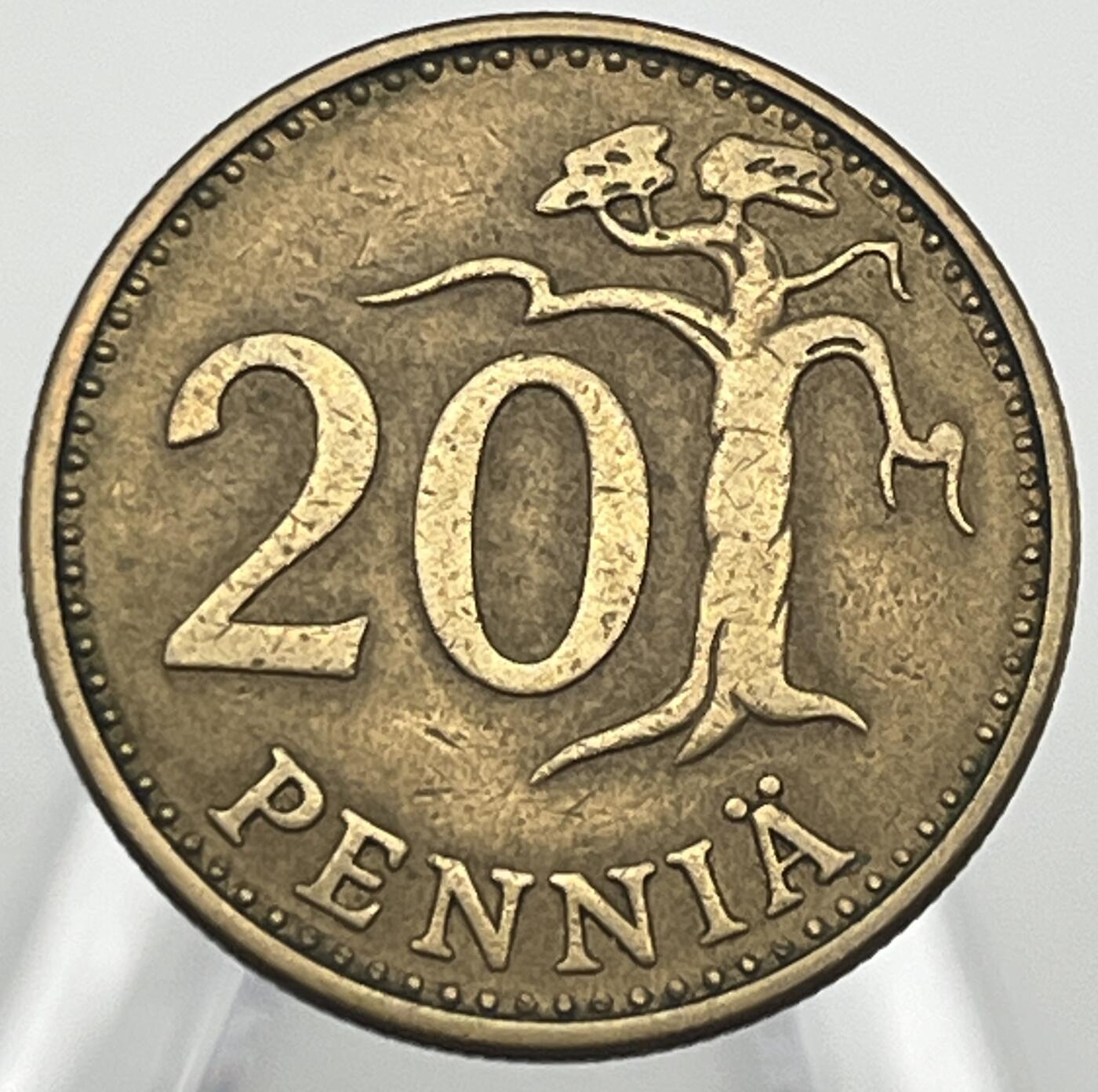 神仙姐姐-中外币专场8 1963年芬兰20芬尼