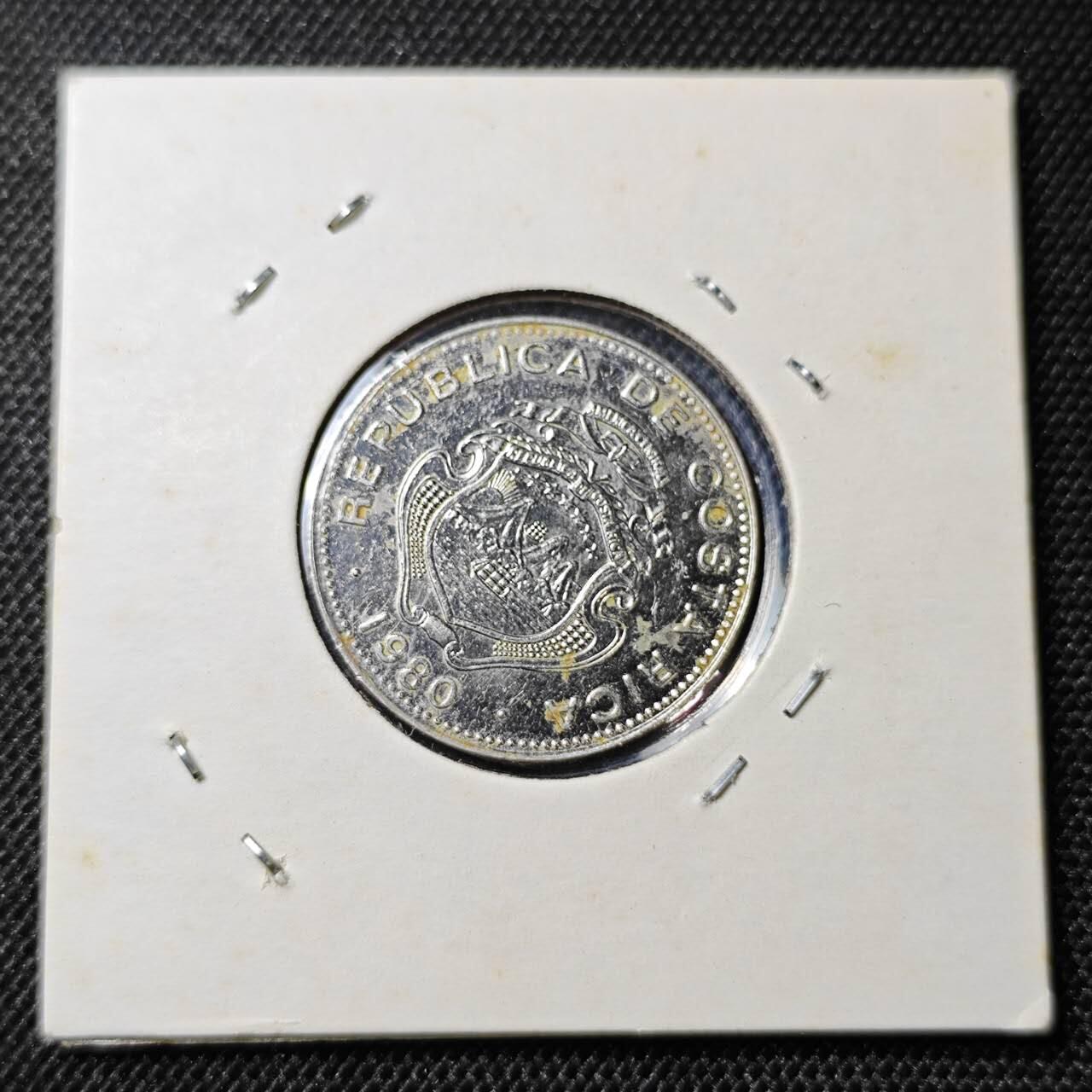 KK钱币收藏小铺 第303期 2月预留时间 周末发货 1980哥斯达黎加25分 