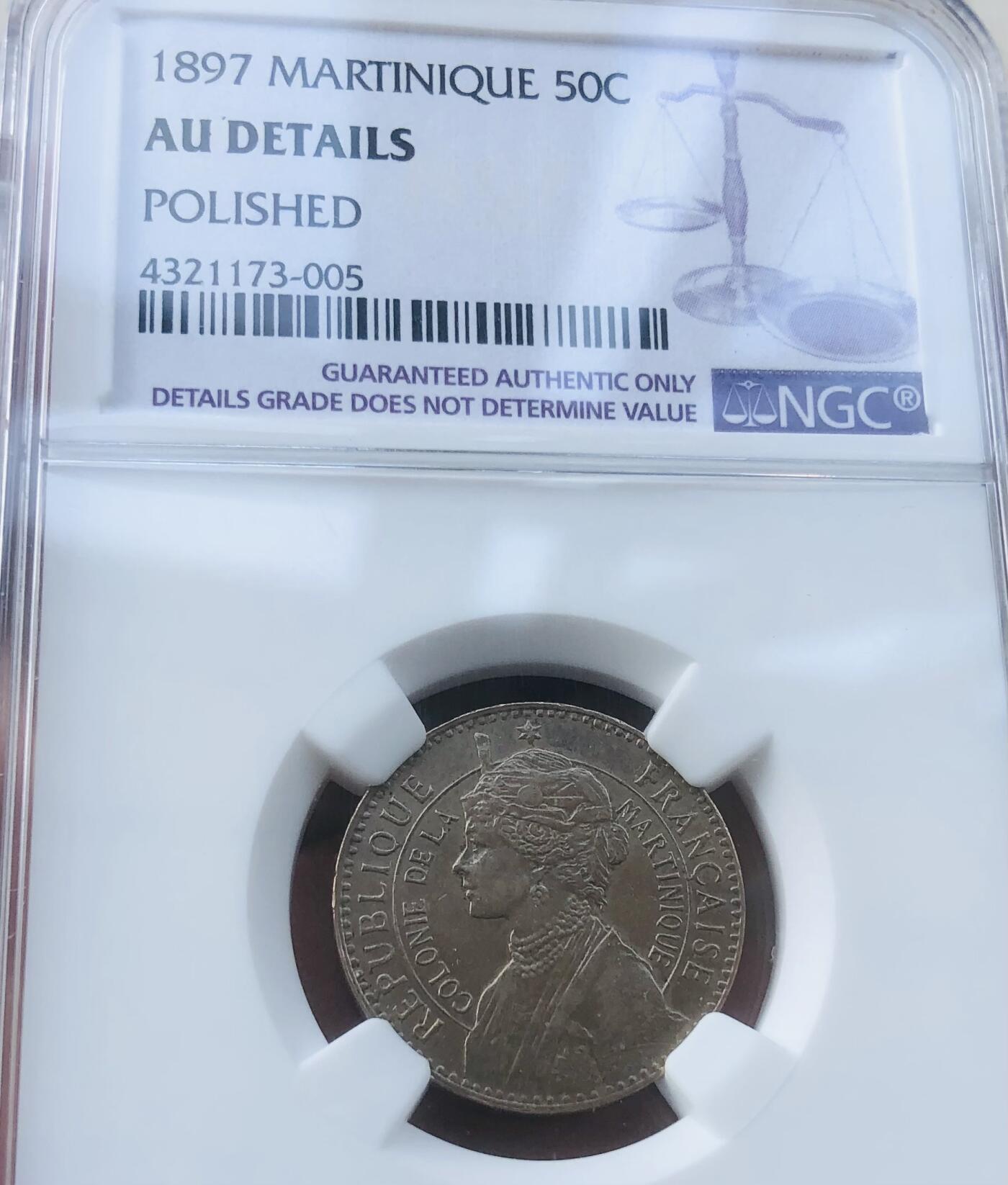 1897年马提尼克盒子币全套好品