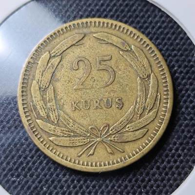 KK钱币收藏小铺 第303期 2月预留时间 周末发货 - 1956 土耳其25库鲁
