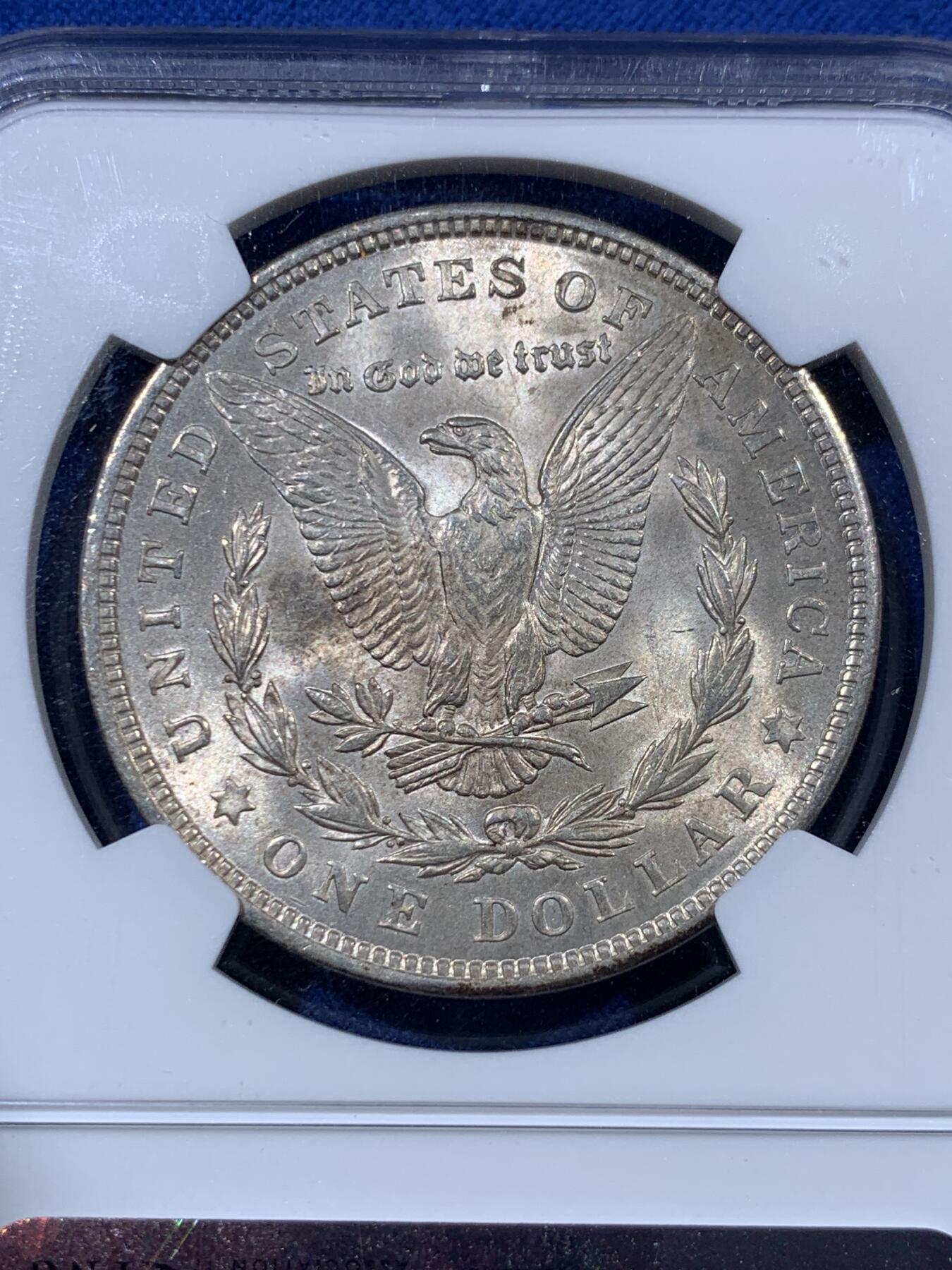 《竞宝斋》第397场 周日，周一，2场连拍 （全场包邮） NGC MS64 美国1921年摩根1美元银币