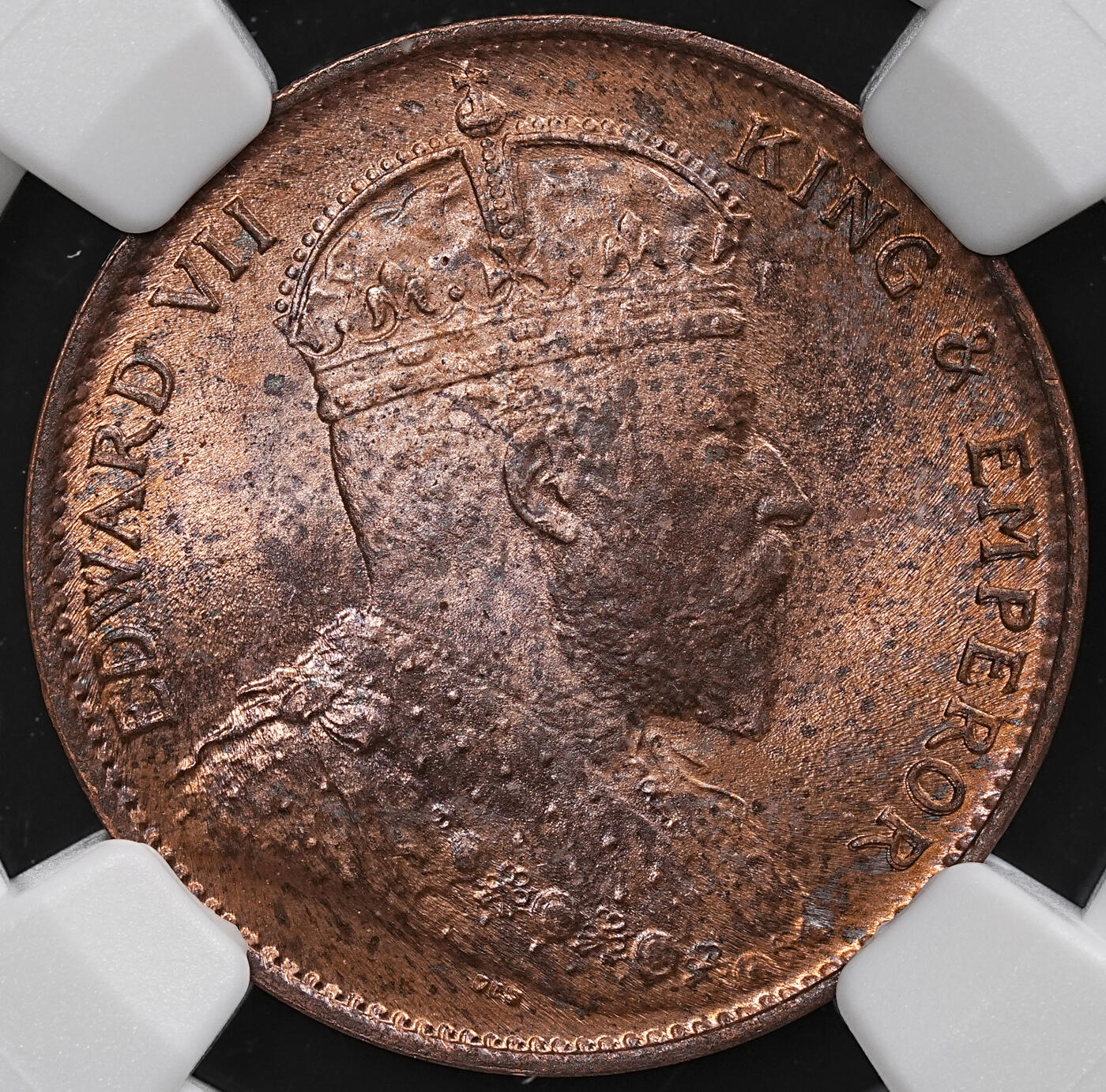 修遠堂世界钱币第七十六期 NGC MS65RB 1904年英属锡兰1分铜币