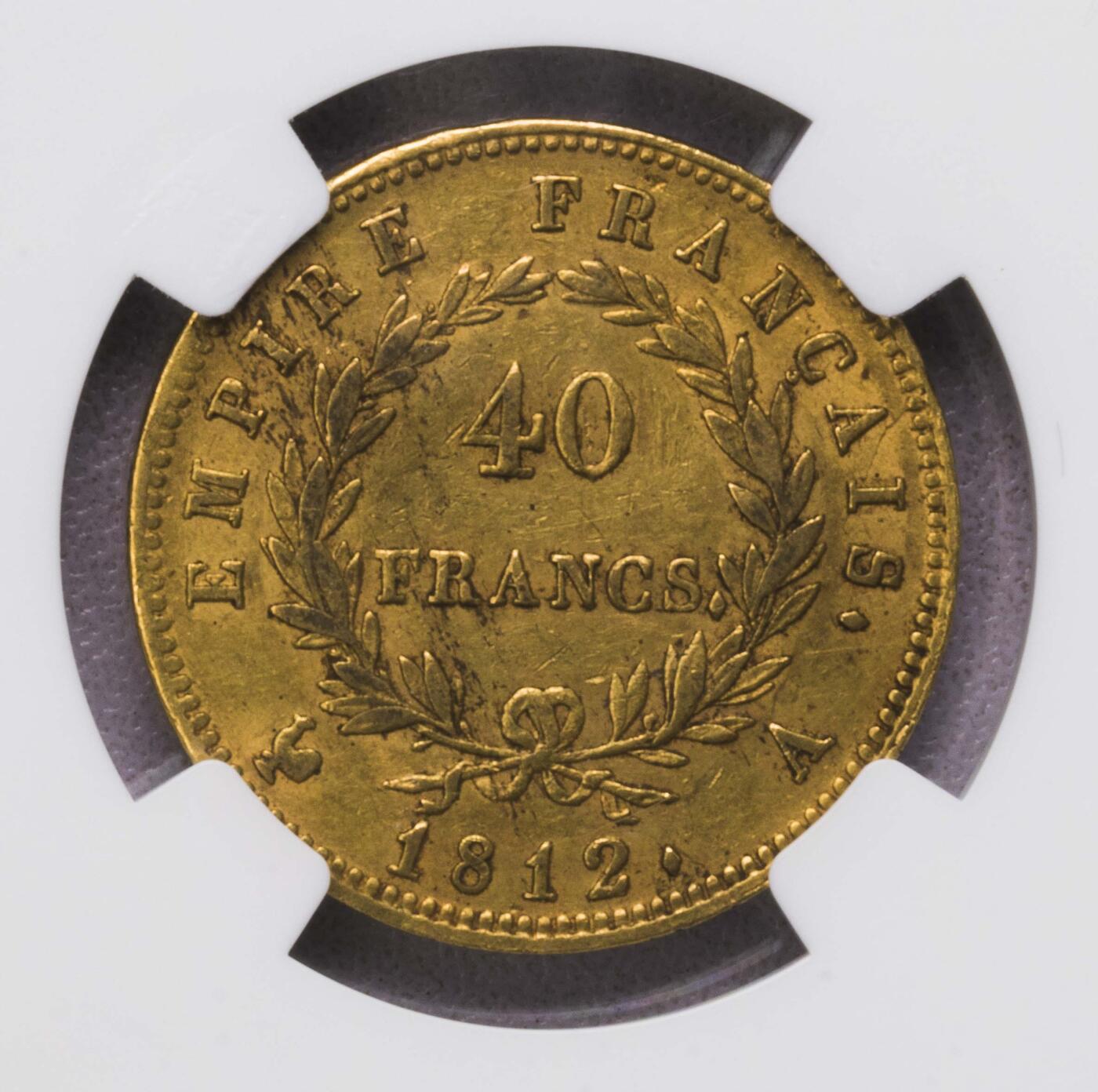 NGC-AU53 1812法国拿破仑一世40法郎金币