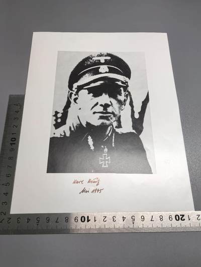 小驴勋章奖章收藏3月21日周六晚六点拍卖（珍爱和平，收藏战争，铭记历史，勿忘国耻，忠党爱国。有偿代拍，送拍规则在简介最后，参拍须阅读规则后再参拍，关系到运费包装发货时效真假辨别等关键信息，拍卖时不再发原图，看大图店主微信码在拍卖店铺介绍里） - 橡叶饰骑士铁十字勋章获得者卡尔．克罗伊茨（Karl Kreutz）战后大尺寸签名