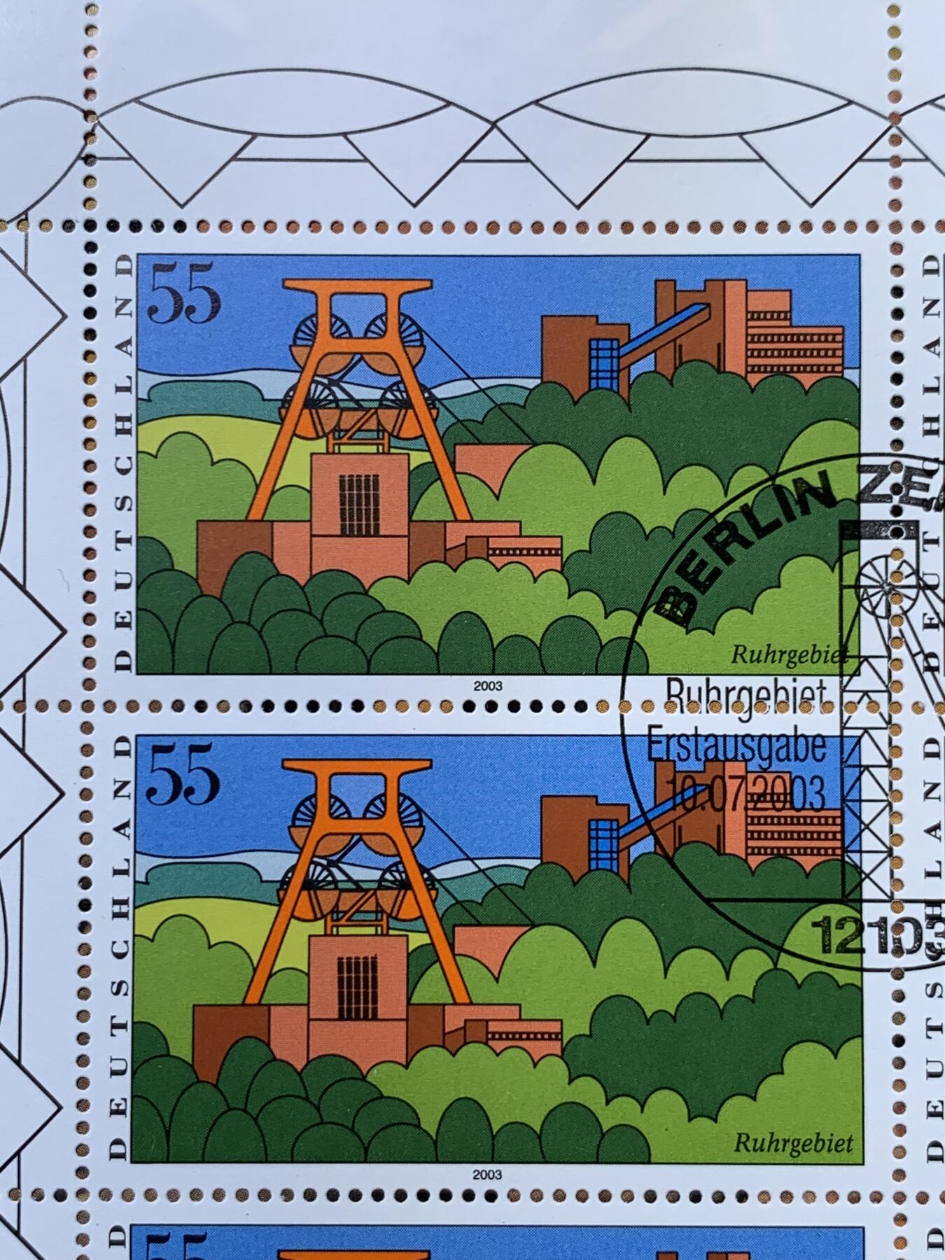 《竞宝斋》第396场 周日，周一，2场连拍 （全场包邮） 德国2003年邮币封 含一枚鲁尔工业区10欧元银币 925银 18克