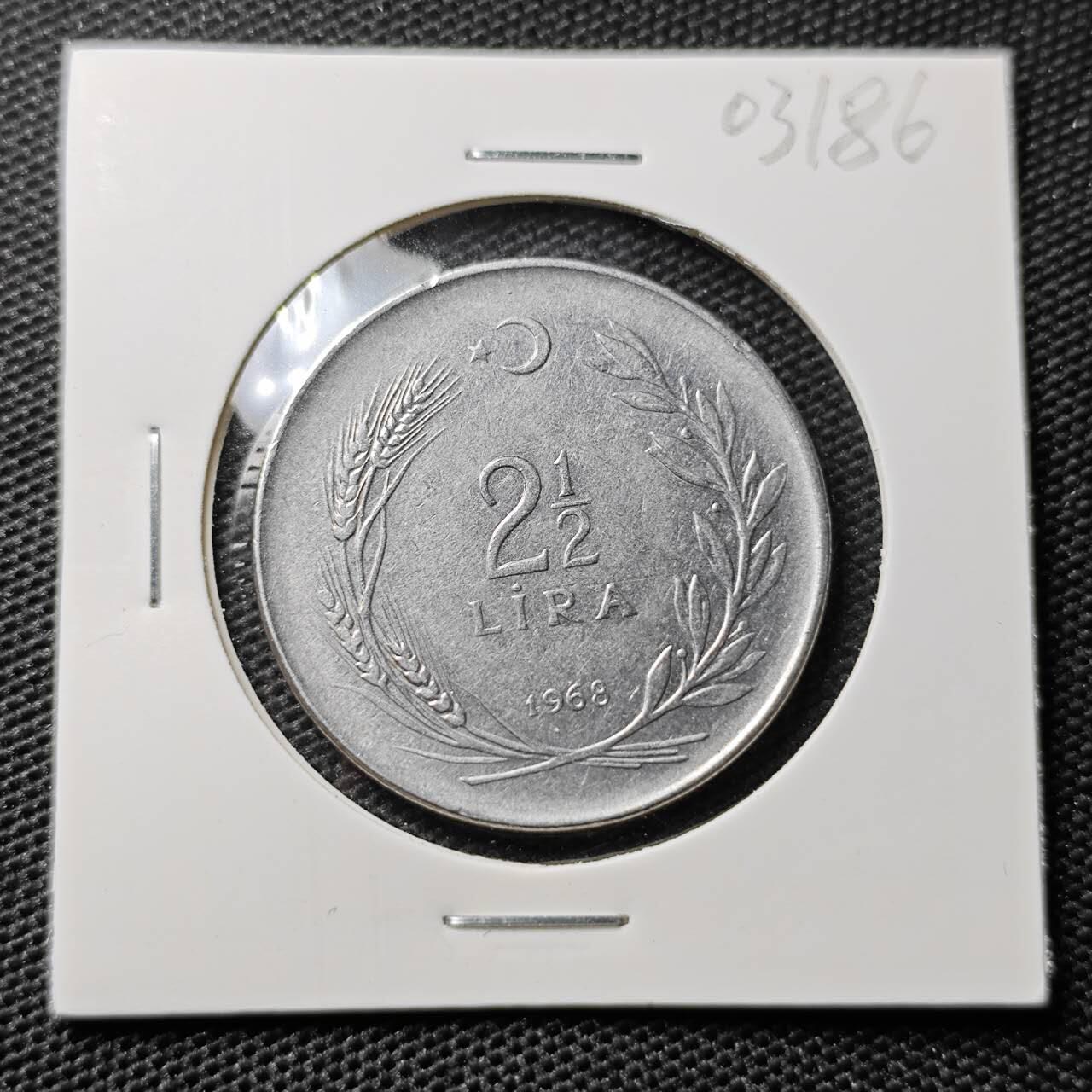 KK钱币收藏小铺 第303期 2月预留时间 周末发货  1968土耳其2.5 里拉