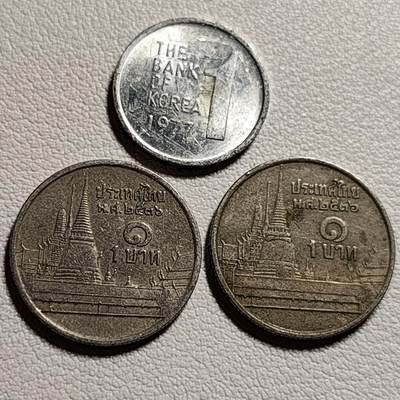 泉币菌-第44场-各国钱币 - 硬币三枚组合