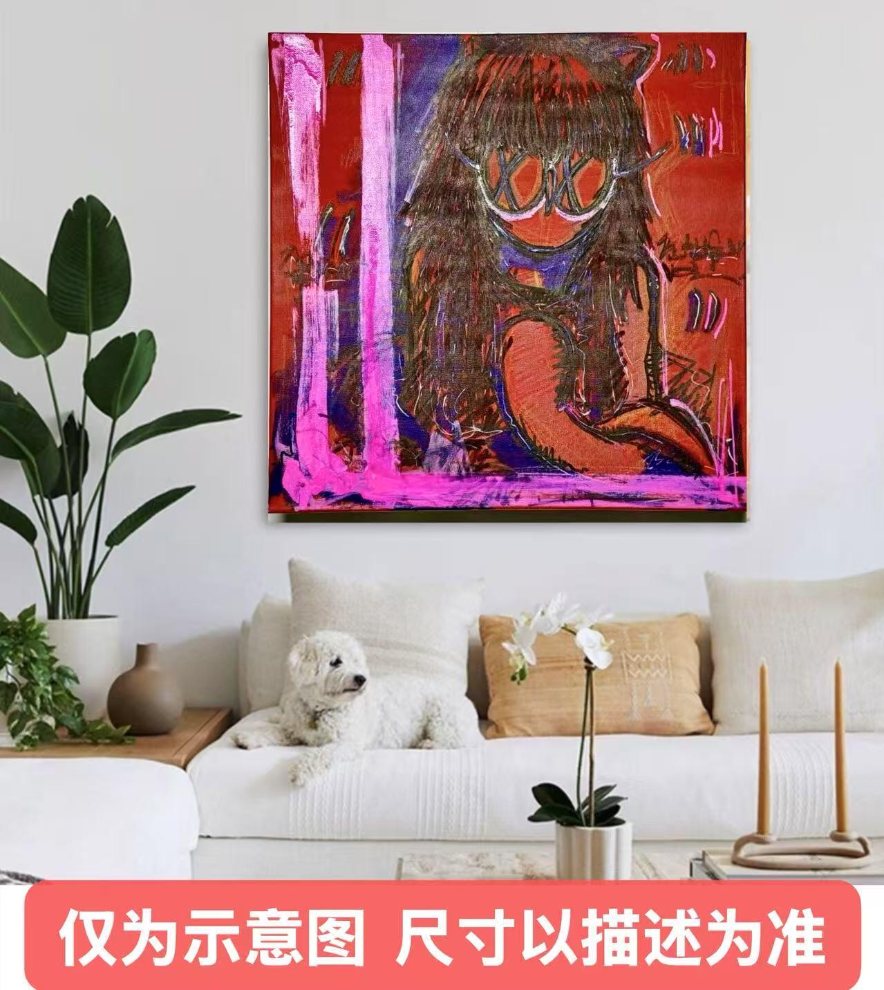 零元拍：歪歪亲笔签名原画作品，作品名称：《神秘的凝视》