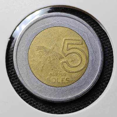 KK钱币收藏小铺 第303期 2月预留时间 周末发货 - 1995秘鲁 5索尔