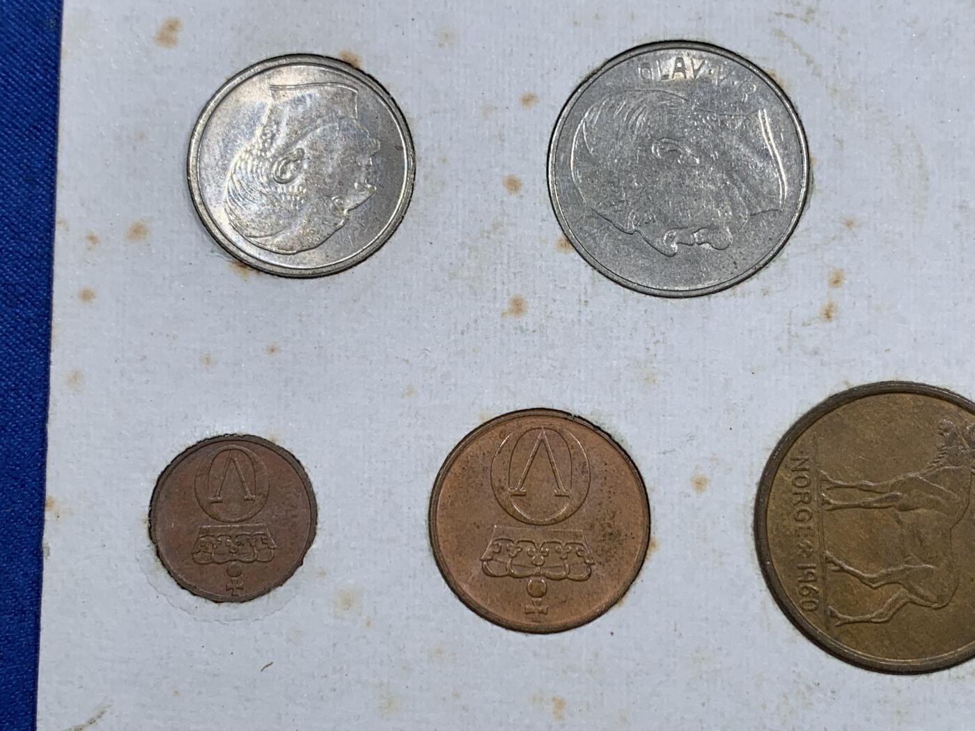 《竞宝斋》第396场 周日，周一，2场连拍 （全场包邮） 挪威7枚装纪念币1套