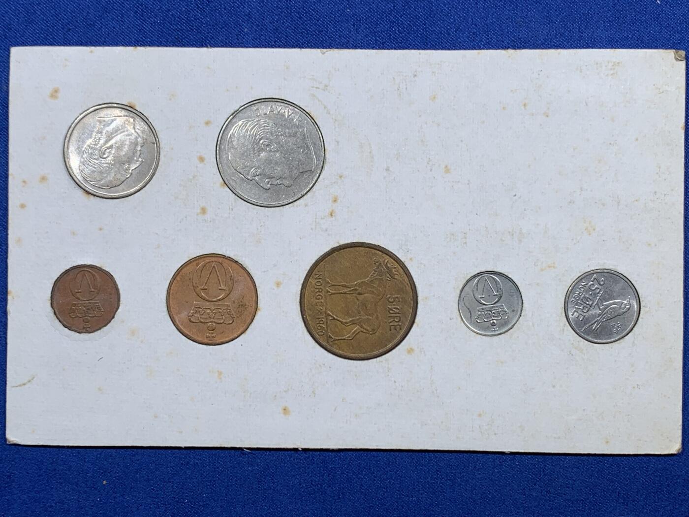 《竞宝斋》第396场 周日，周一，2场连拍 （全场包邮） 挪威7枚装纪念币1套