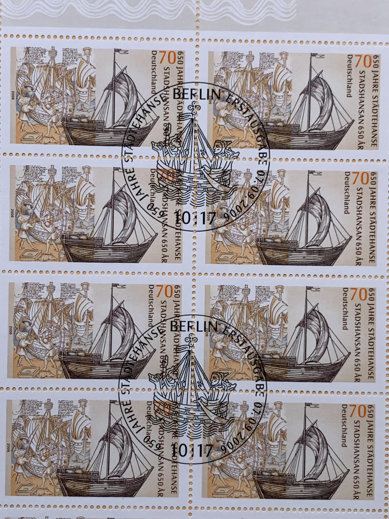 《竞宝斋》第397场 周日，周一，2场连拍 （全场包邮） 德国2006年邮币封 含一枚汉萨同盟650周年纪念10欧元银币 925银 18克