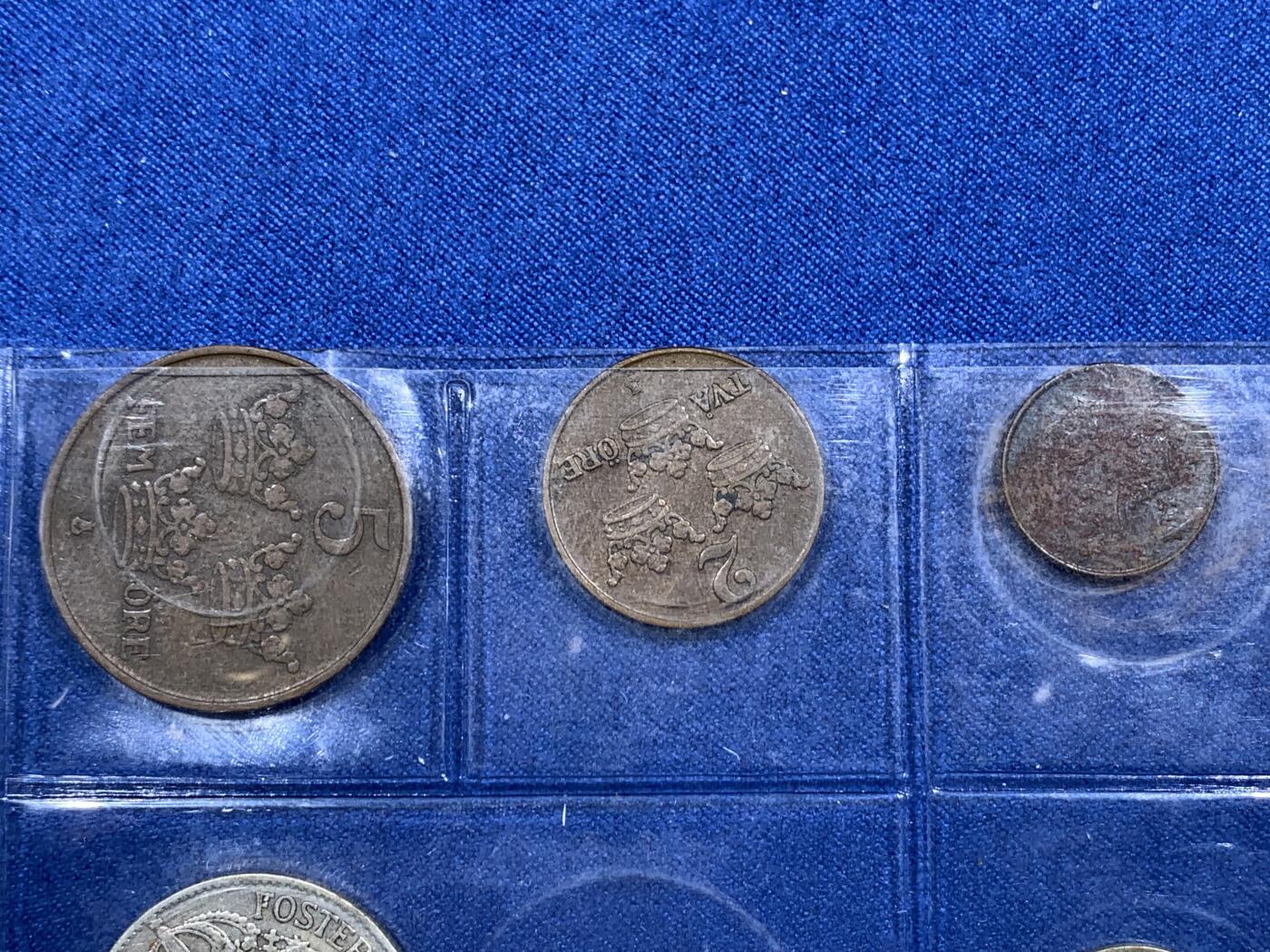 《竞宝斋》第396场 周日，周一，2场连拍 （全场包邮） 六枚一组 瑞典古斯塔夫五世钱币，其中银币3枚。