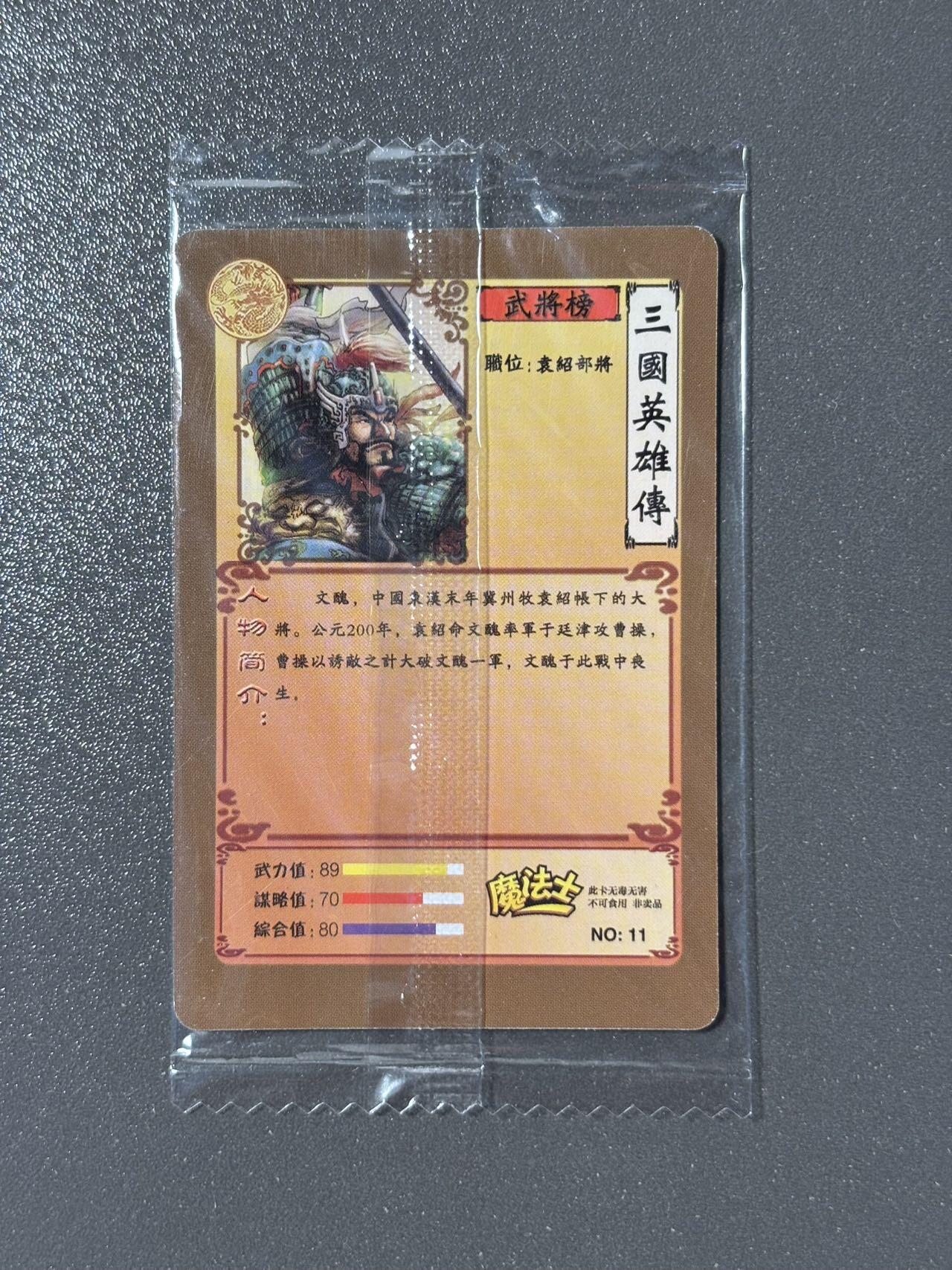 黑胡子 小王子精品卡牌拍卖第十二场   昆仑万象✖️魔法士食品卡 权迎东三国英雄传 文丑原袋 金边卡