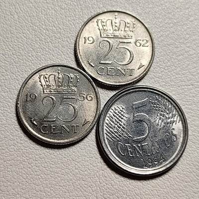 泉币菌-第44场-各国钱币 - 硬币三枚组合