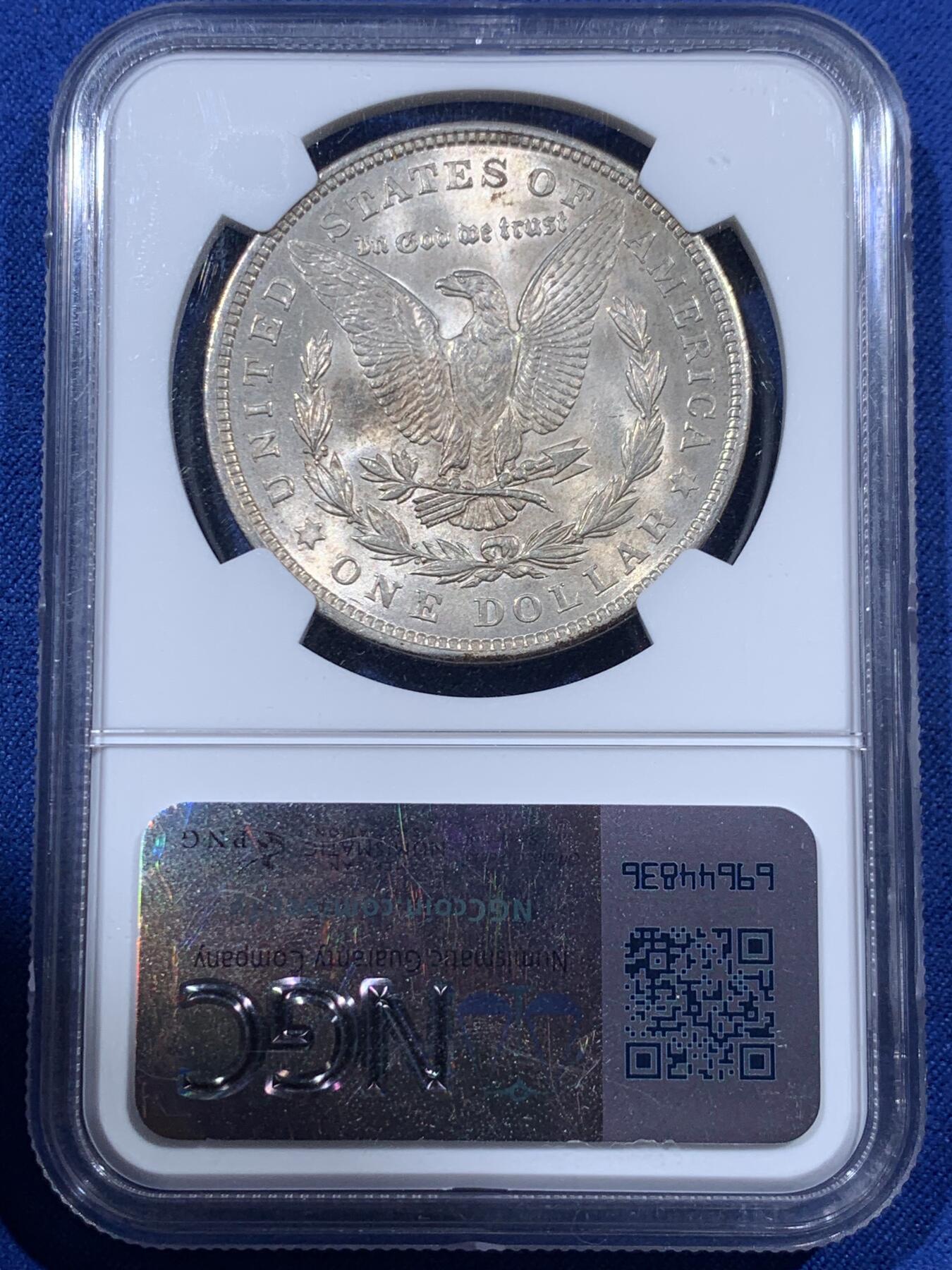 《竞宝斋》第397场 周日，周一，2场连拍 （全场包邮） NGC MS64 美国1921年摩根1美元银币