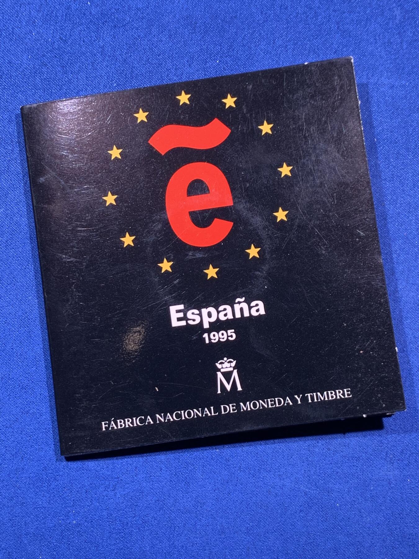 《竞宝斋》第396场 周日，周一，2场连拍 （全场包邮） 西班牙1995年面值兑换系列-西班牙担任欧盟理事会主席国2000比塞塔银币 925银 18克