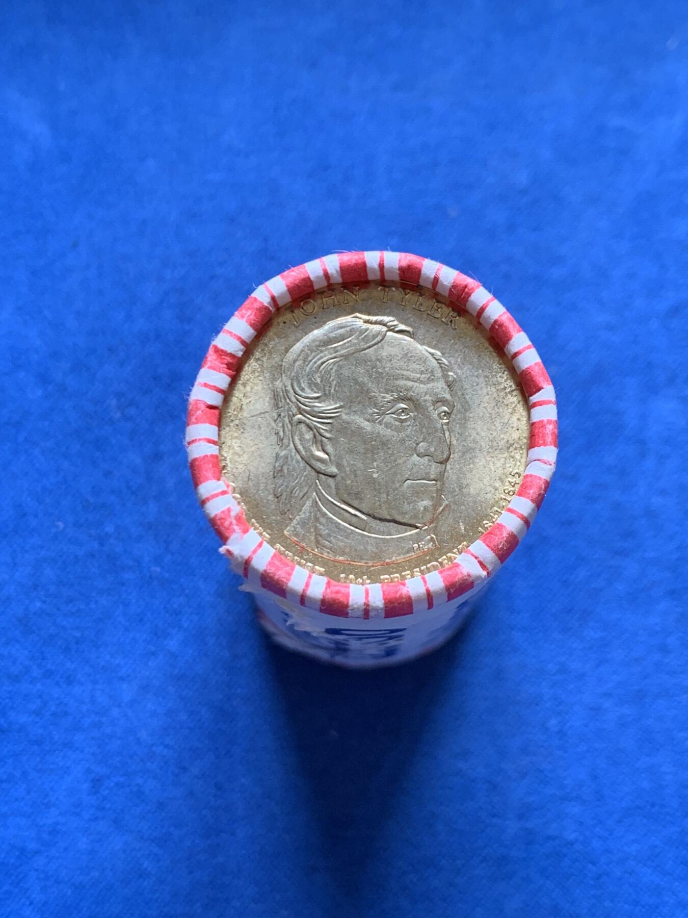 《竞宝斋》第396场 周日，周一，2场连拍 （全场包邮） 美国总统币第十枚 约翰.泰勒 25枚原卷