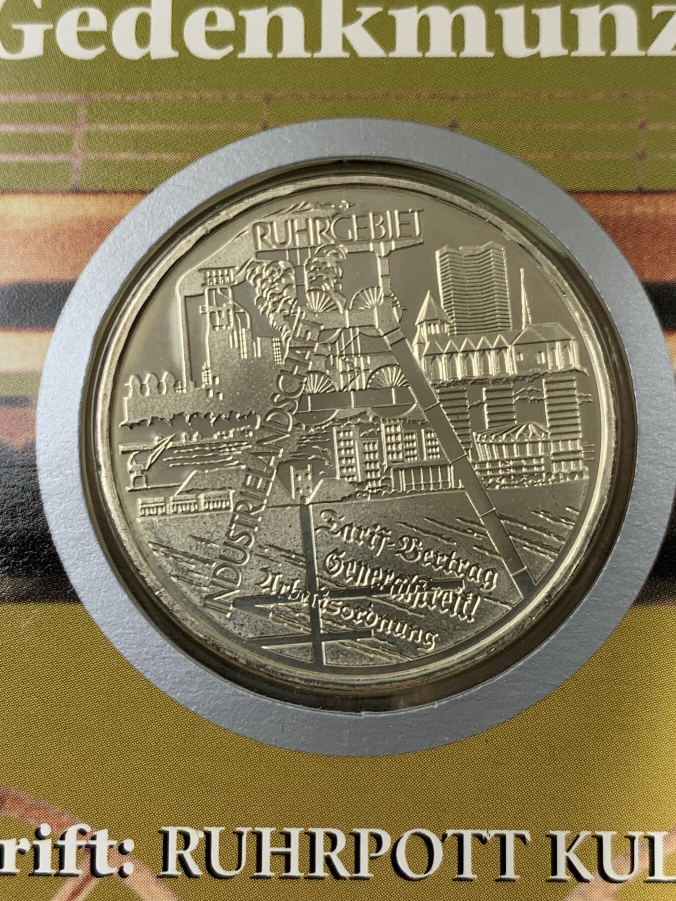 《竞宝斋》第396场 周日，周一，2场连拍 （全场包邮） 德国2003年邮币封 含一枚鲁尔工业区10欧元银币 925银 18克