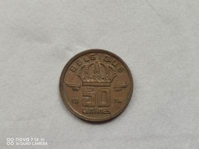 外国硬币 - 74年比利时50生丁