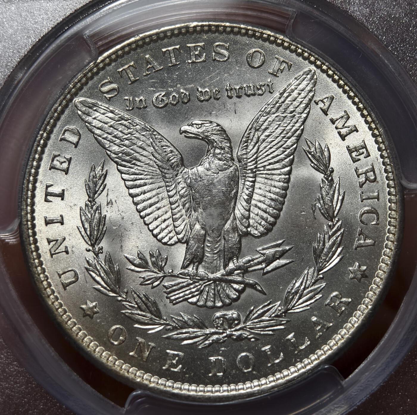 紫瑗钱币——第567期 美国 1889年 摩根 大头妹 1美元 银币 PCGS MS64 老盒