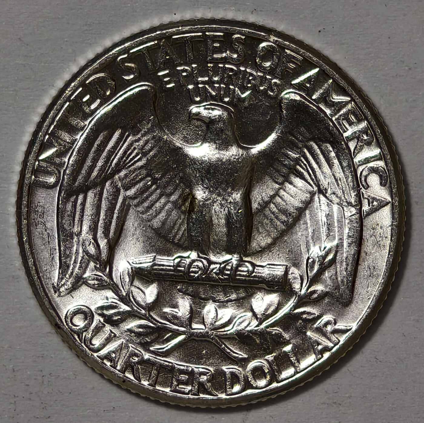 紫瑗钱币——第567期 美国 1964年  华盛顿 25美分 6.25克 0.9银 BU 可评级