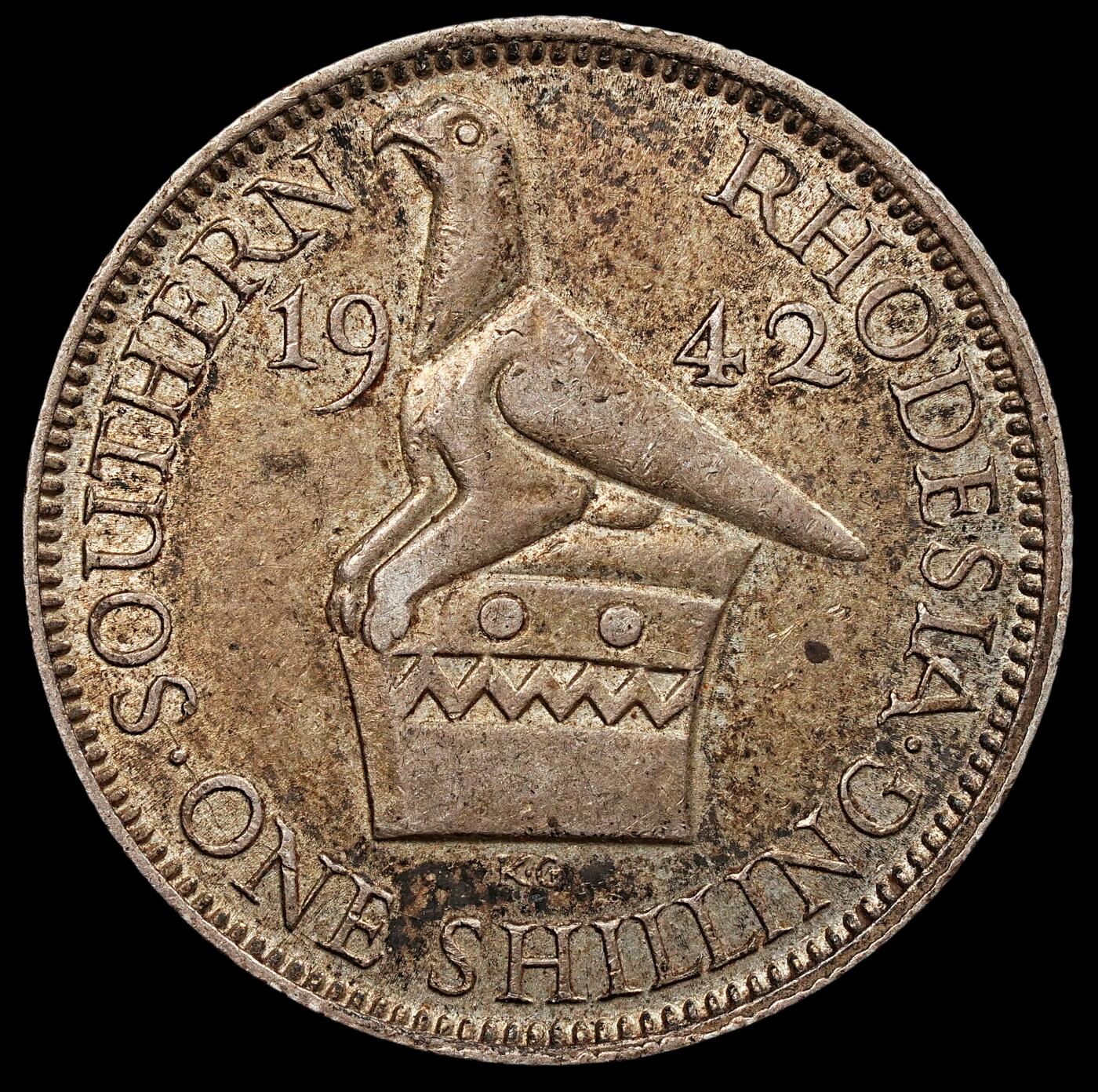 修遠堂世界钱币第七十六期 1942年英属南罗得西亚1先令银币 5.65g