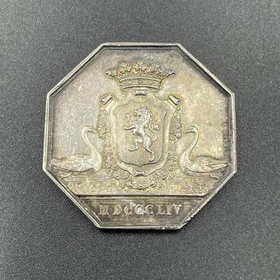 「木头集藏」章牌专场-第58场 - 法国瓦伦西亚商业法庭银章，直径：31mm，15g， 边铭：蜜蜂 ARGENT （1860-1879）， 非常少见！